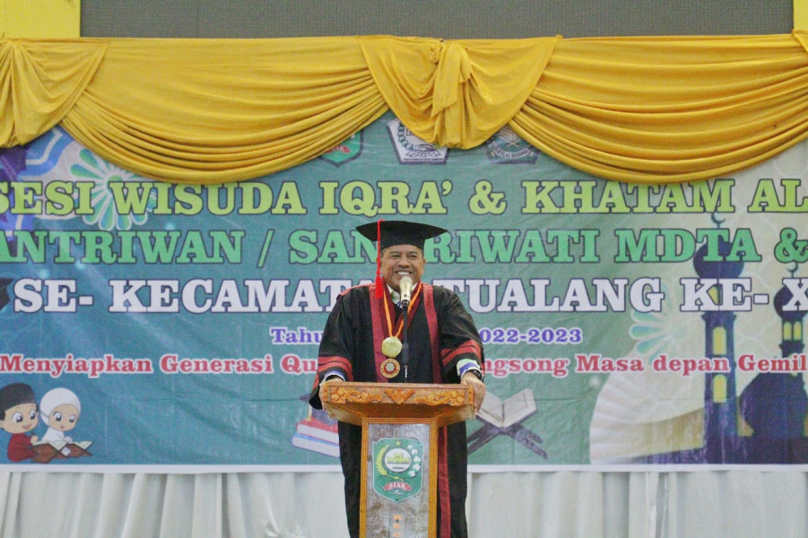 Bupati Siak Hadiri Wisuda 1 230 Santri MDTA Dan TPQ Se Kecamatan Tualang